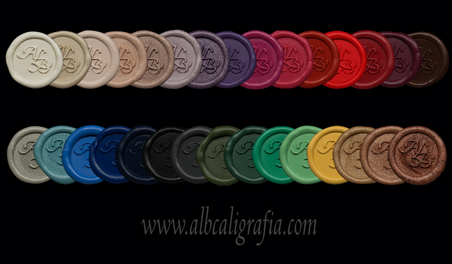Medallones de lacre marca ALB en 30 colores 