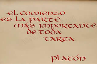Frase sobre de Platón: El comienzo es la parte más importante de toda tarea